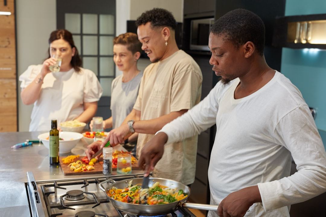 A participant learning cooking and home skills